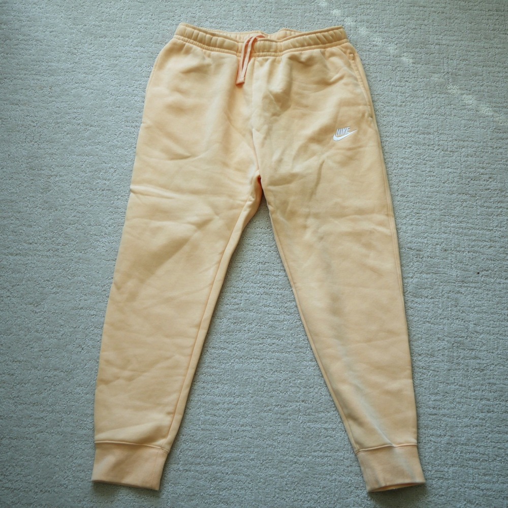 Nike Sportswear Club Fleece Joggers Mens Medium Orange Apricot BV2671-808